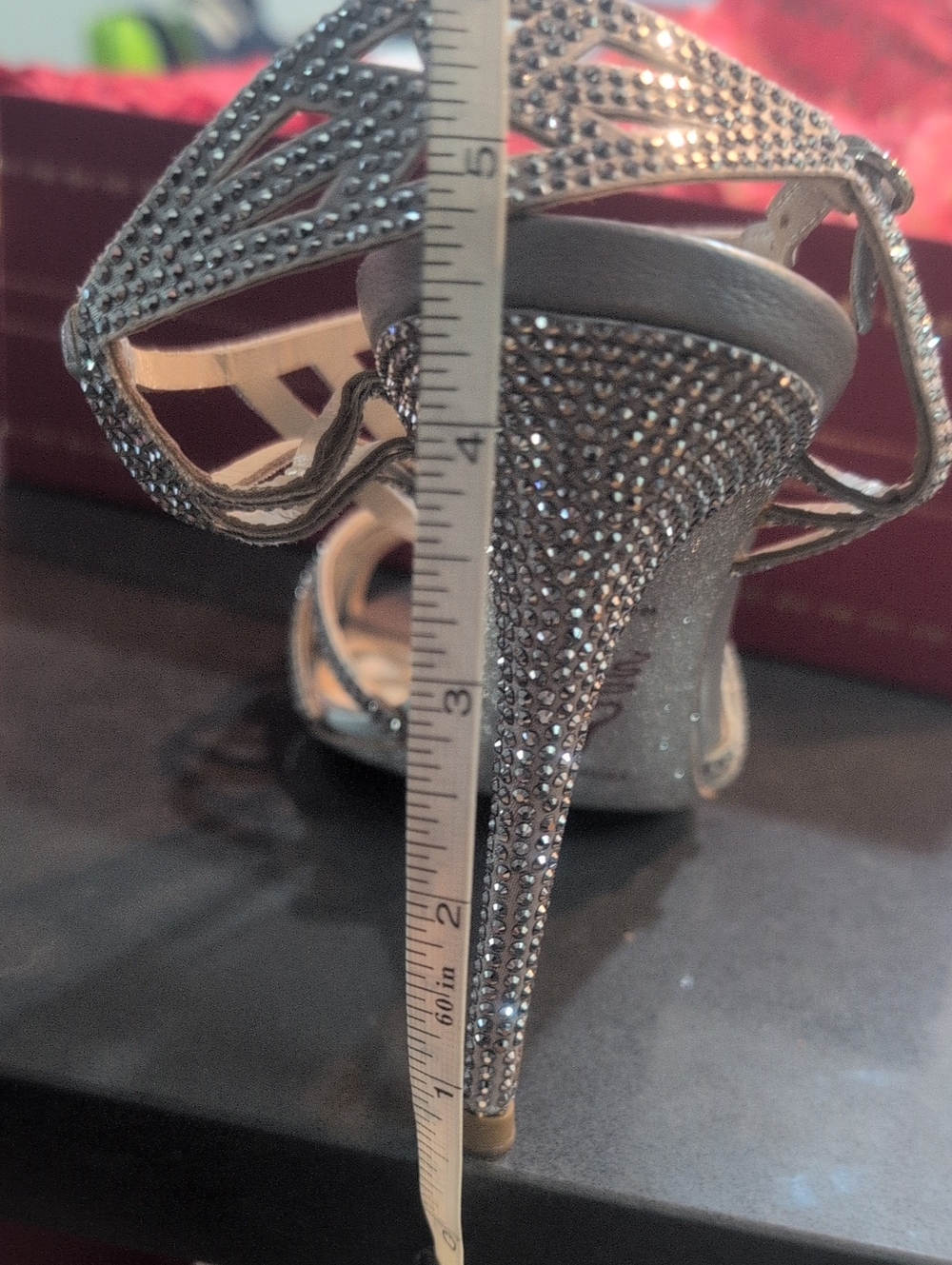 Rene Caovilla Silver Crystal-Strap Evening Sandal - Picture 8 of 8